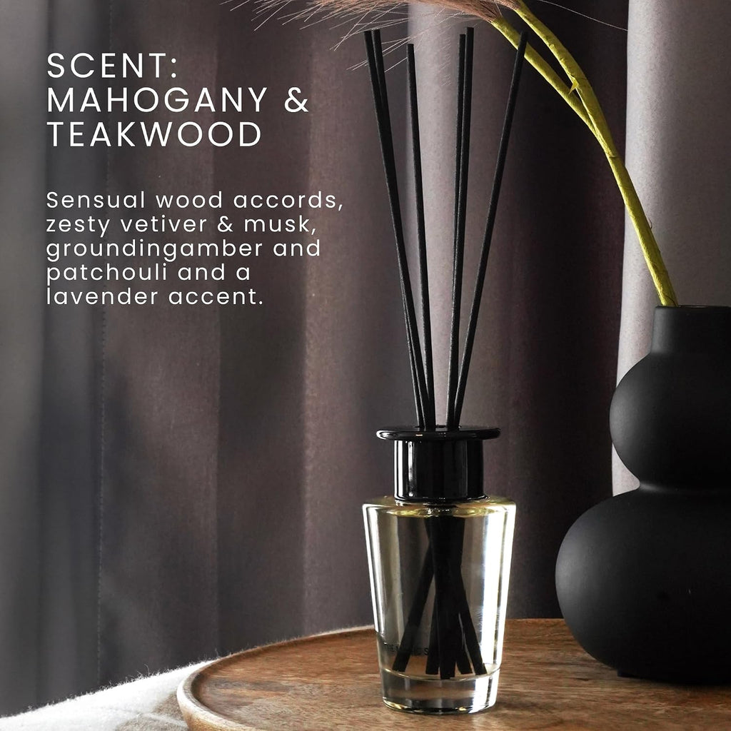 Mahogany & Teakwood Oil Reed Diffuser Set, 3.4 Fl Oz - Set of 338