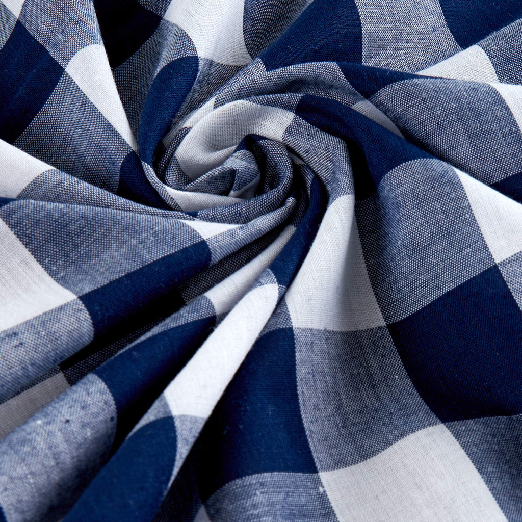 Richcheck 60" Gingham Check 1" Navy, Fabric by the Yard