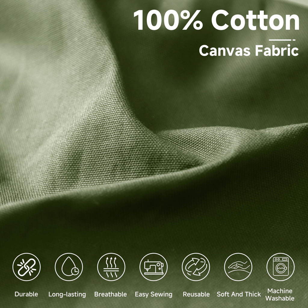 100% Cotton Canvas Fabric 10oz. 59 Inch by the Yard, Nature Duck Fabric Textile Medium Weight for Painting, Sewing