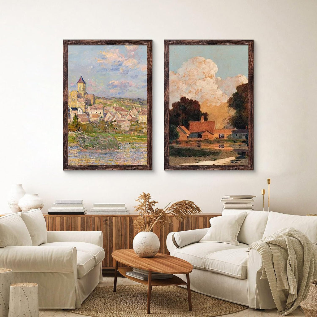 24x36 Poster Frame Display 24 x 36 inches, Photo Frames for Wall Hanging, Engineered Wood, Brown, 1 Pack