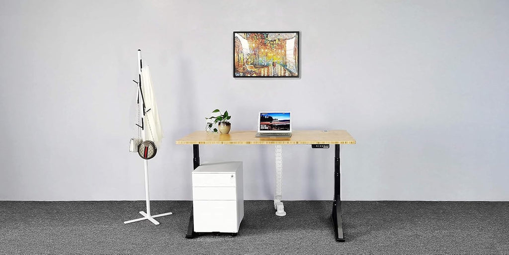 VJ205 Electric Height Adjustable Sitting Standing Desk Frame Sit Stand - Dual Motors 3 Stages Motorized Desk Base