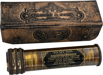 Handcrafted Brass Kaleidoscope - Vintage Nautical Collectible Gift for Adults & Collectors - Sentimental Keepsake