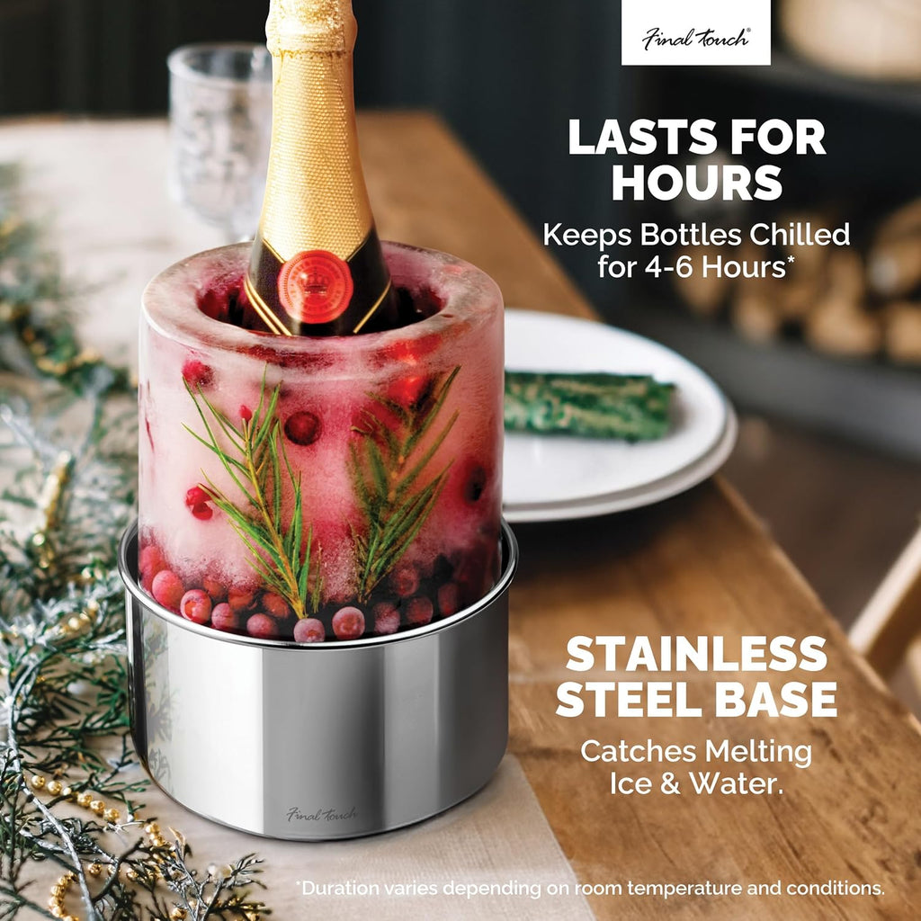 Champagne Ice Bucket Mold, DIY Floral Party Wine Chiller Server