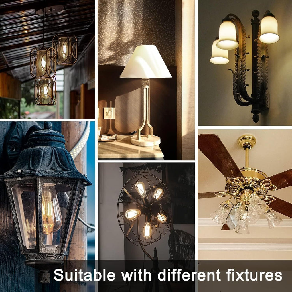 ST18 LED Filament Light Bulbs Clear Fully Compatible Dimming 13W (100W Equivalent) 1400 Lumens 2700K Warm White E26