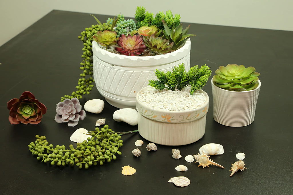 Artificial Succulents Plants Unpotted -14 Pack- Large Fake Succulent Plant Indoor Outdoors - Realistic Faux Cactus