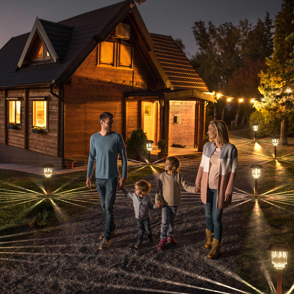 Solar Lights Outdoor Waterproof, 4 Pack Solar Pathway Garden Lights