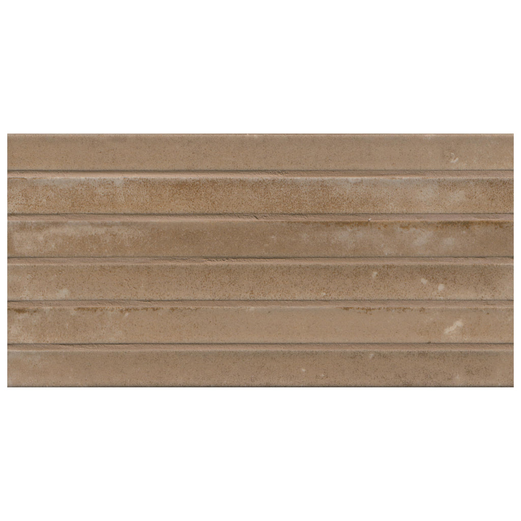 Porcelain Fluted Wall Tile | Marino Bronzed Mink | 5" x 10"