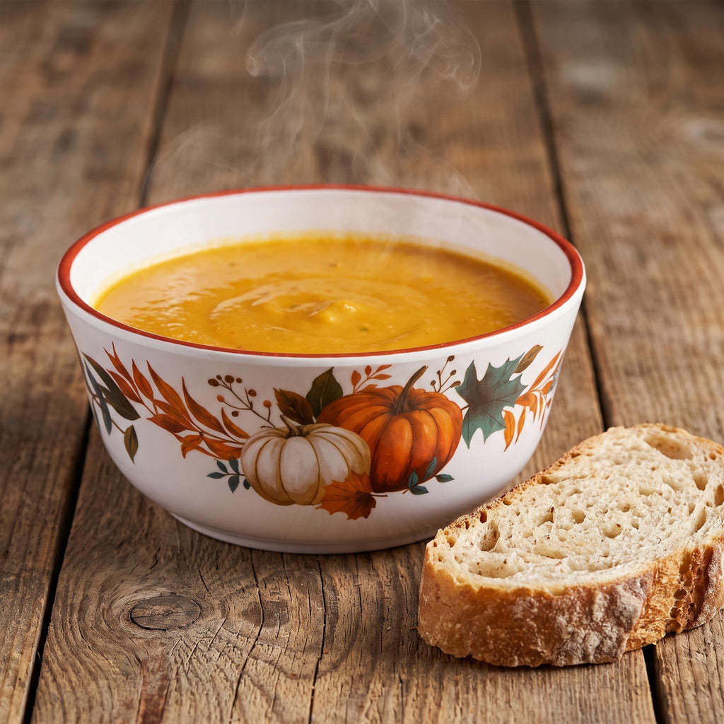 Fall Pumpkin Dinnerware Set for 4, 12-Piece BPA-Free Melamine Dinnerware