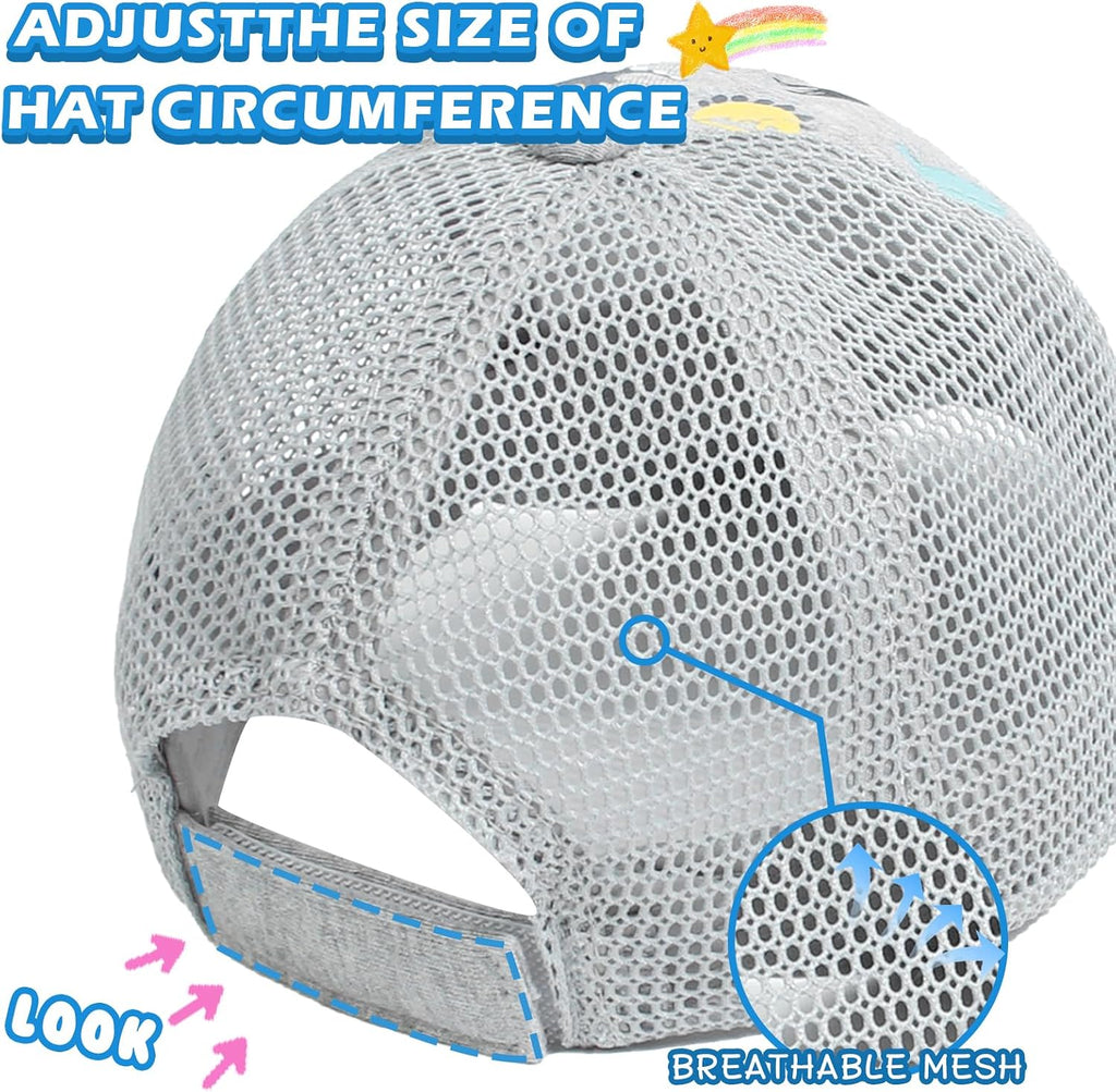 Toddler Baseball Hat, Dinosaur Mesh Adjustable for Kids