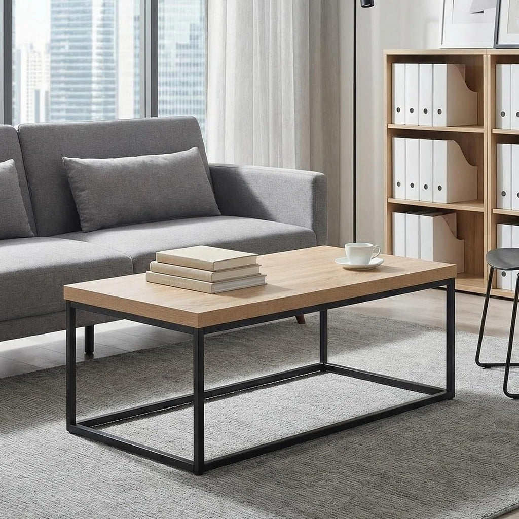 Natural Oak Coffee Table/Center Table, 47-Inch