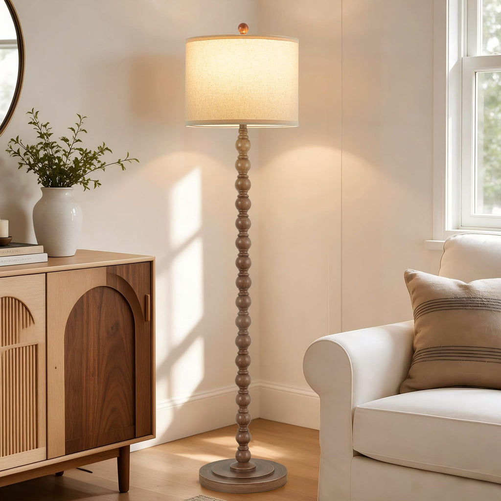 Farmhouse Floor Lamp, 62" Tall Standing Lamp with Bulb