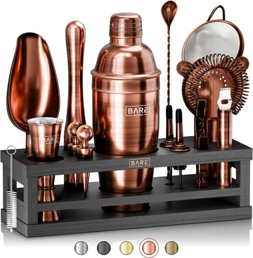 Mixology Bartender Kit Bar Set | 16-Piece Cocktail Shaker Set | Martini Barware Mixing Tools Bartending | Incl. 35 - Set of 16