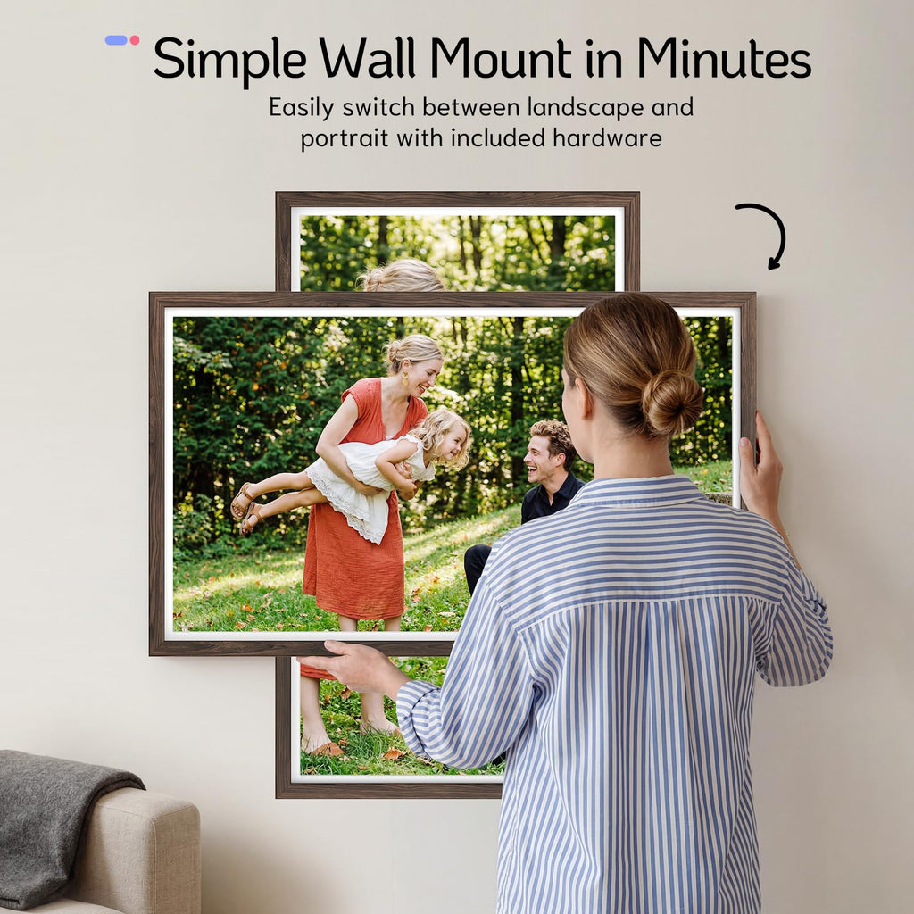 32" Digital Picture Frame, Touchscreen, Dual-Band Wi‐Fi, 64GB