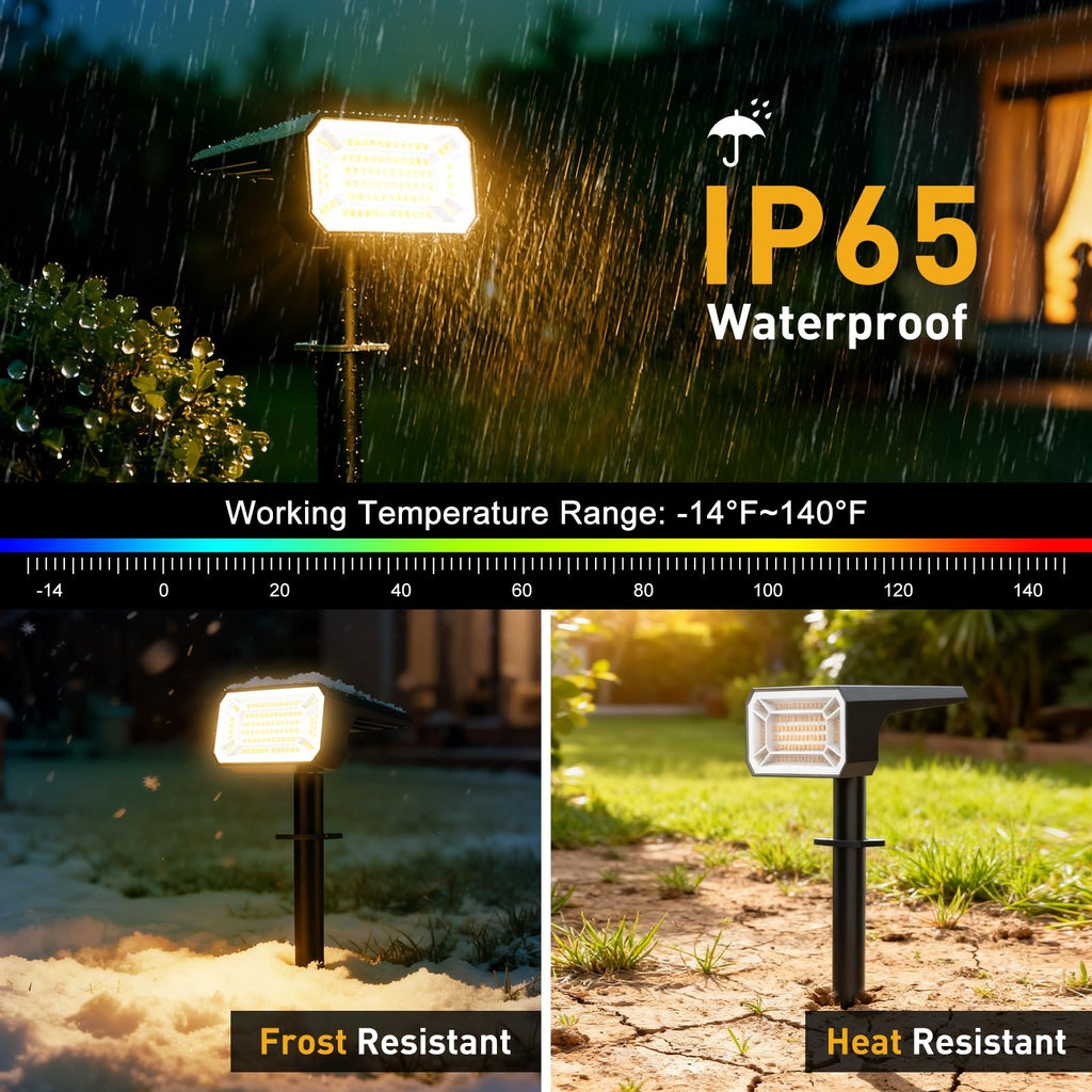 Solar Spot Lights Outdoor, Landscape Spotlights, 8 Pack Warm White