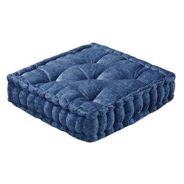 Floor Pillow, Large Cushion for Meditation, 20x20 Navy