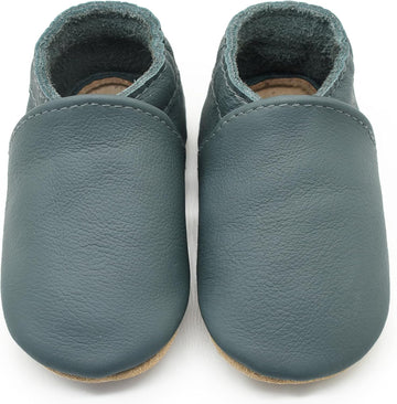 Genuine Leather Baby Booties Soft Sole Toddler Walking Shoes Flexible&Breathable Baby Slippers for First Walkers Boys
