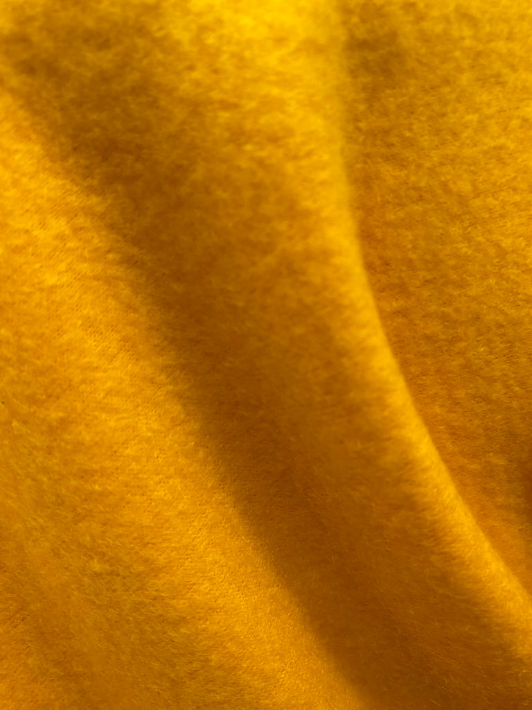 Solid Mustard Yellow (Medium Weight) Anti-Pill Fleece Fabric By The Yard