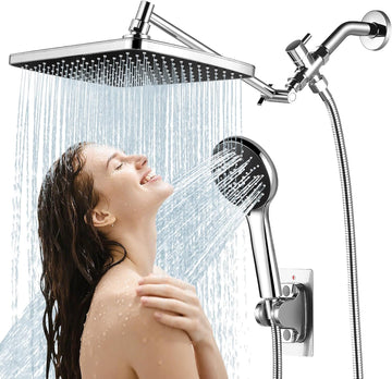 Rain Shower Head with Handheld, 11.8 Inch High Pressure Handheld Shower with Multi Spray Modes
