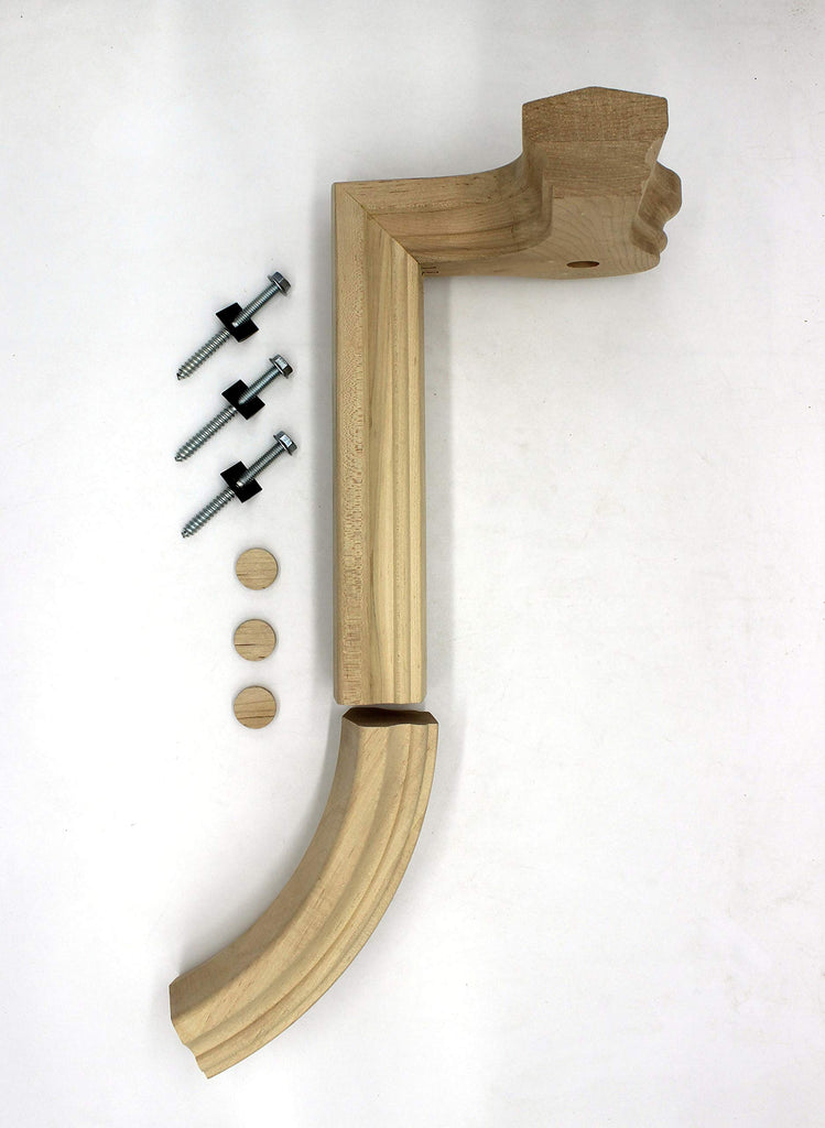 Maple 7786, Right Hand Gooseneck 2 Rise with Cap, 6701 Series Rail Fitting