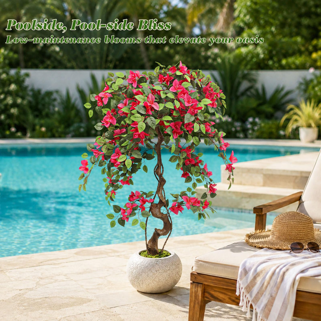 5FT Artificial Bougainvillea Tree for Outdoors or Indoors