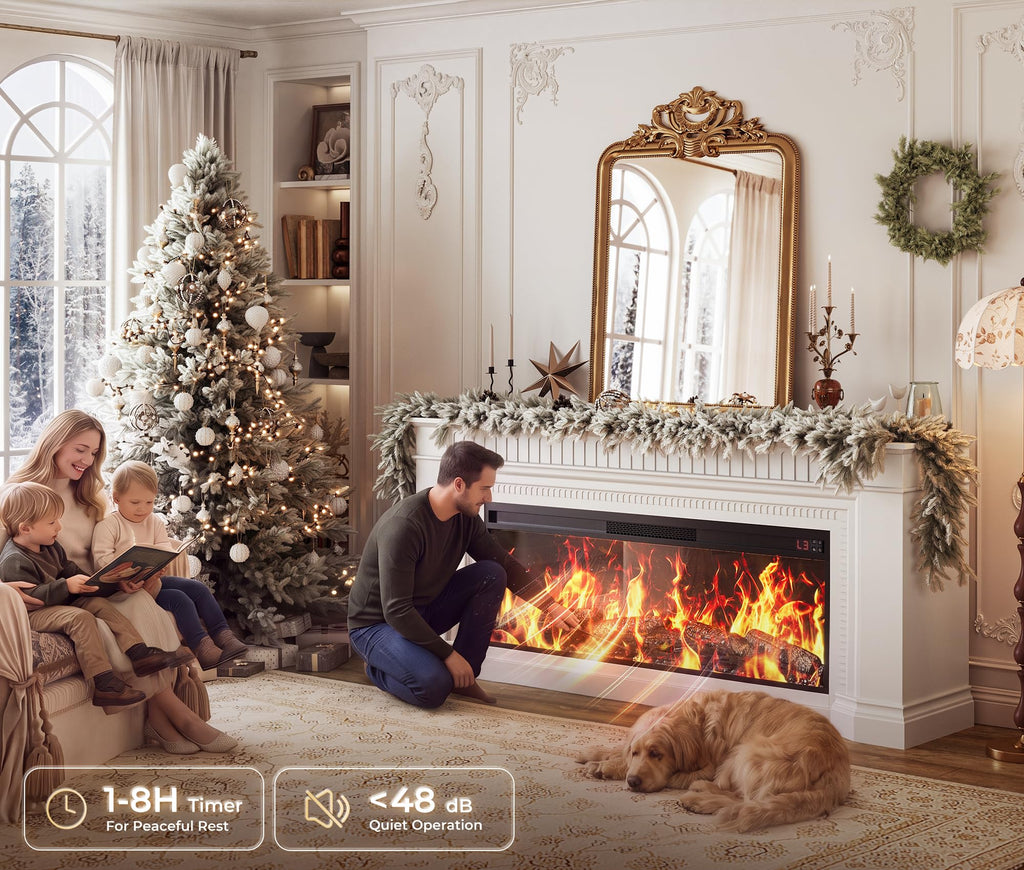 70'' with 48'' Electric Fireplace