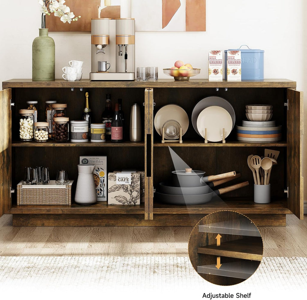 60" Sideboard Buffet Cabinet with Storage