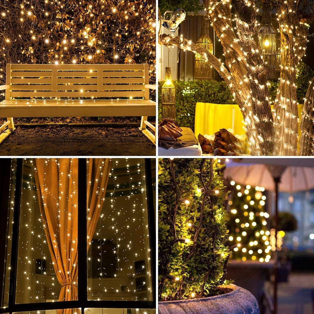 164ft 2000 LED Cluster Christmas Lights - Dark Green Wire Cluster Christmas Tree Lights - 8 Modes Outdoor Waterproof