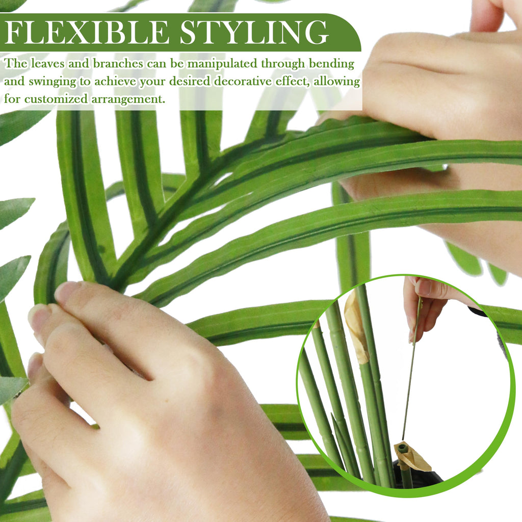 5FT Artificial Palm Tree Fake Plant Tree with Planter Outdoor