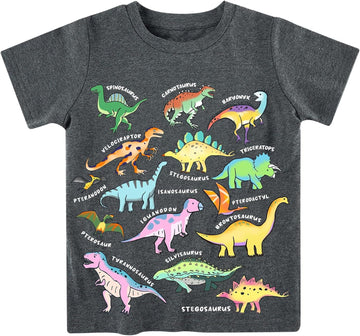 Boys Graphic T-Shirt, Cotton Short Sleeve Shirt for Kid