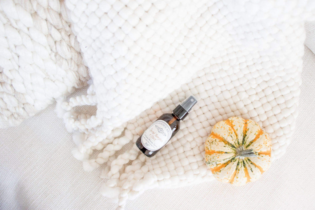 Fragrant Room Spray - White Tea + Fig - Amber Glass Bottle with Fine Mist Sprayer - Hand Poured in The USA