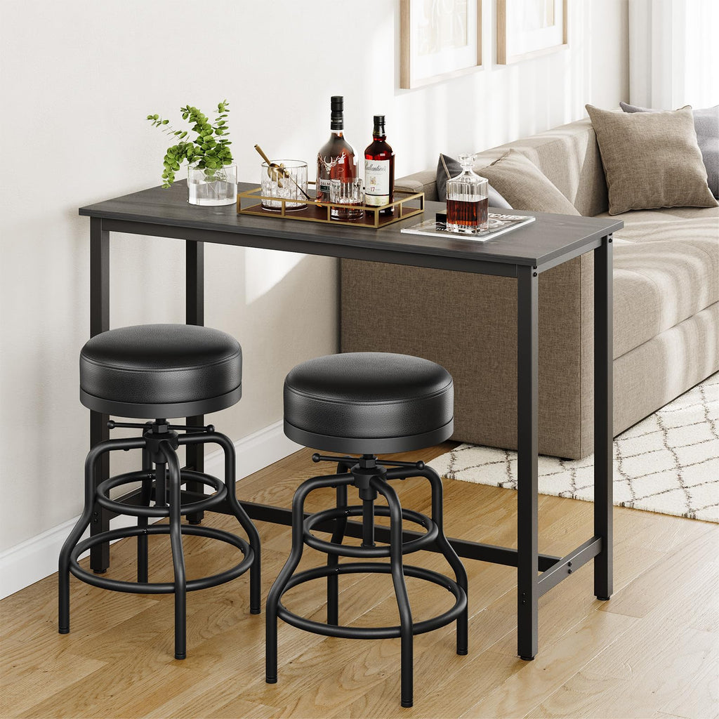 22-29 Inch Adjustable Height Industrial Swivel Bar Stool