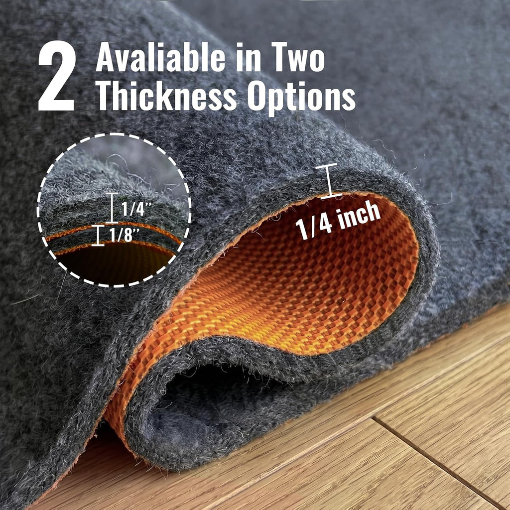 2 x 6 Ft Runner Rug Pad Non-Slip, 1/4" Thick, Rug Gripper for Hardwood Floors, Felt and Natural Rubber Backing