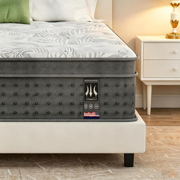 Full Size Mattress 14 Inch, Hybrid Full Mattress in a Box, Pocket Springs & Memory Foam for Motion Isolation, Medium