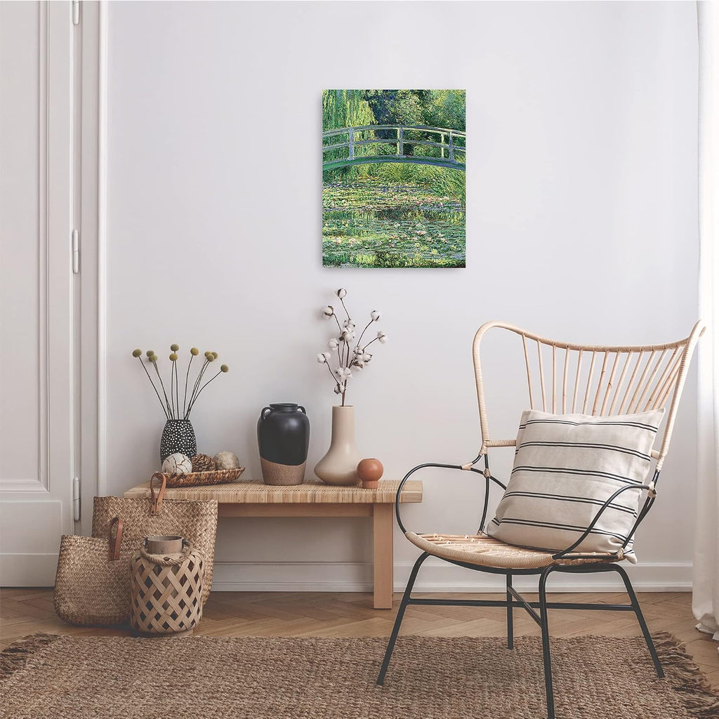 The Water-Lily Pond by Claude Monet The World Classic Art Reproductions, Giclee Canvas Prints Wall Art Decor