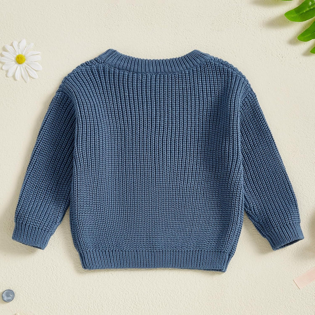 Baby Boy Girl Pullover Sweater 3 6 12 Knit Clothes Unisex Toddler Fall Winter Warm Long Sleeve Tops