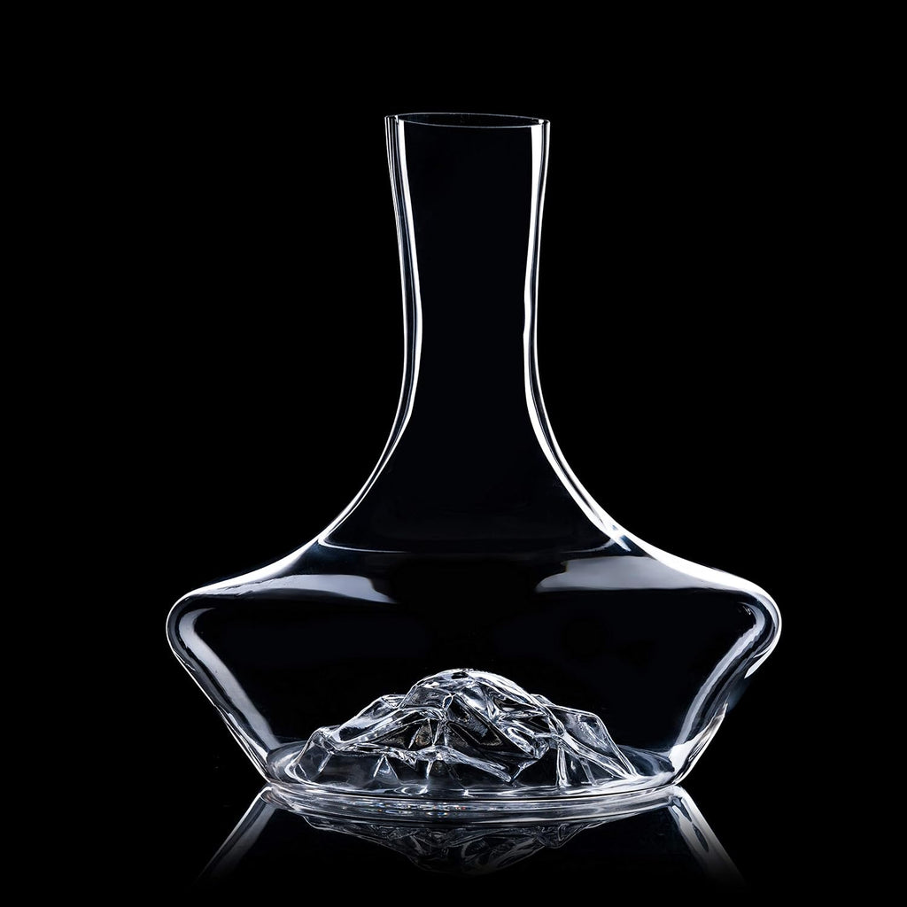 YouYah Iceberg Wine Decanter Set with Aerator Filter,Drying Stand and Cleaning Beads,Red Wine Carafe,Wine