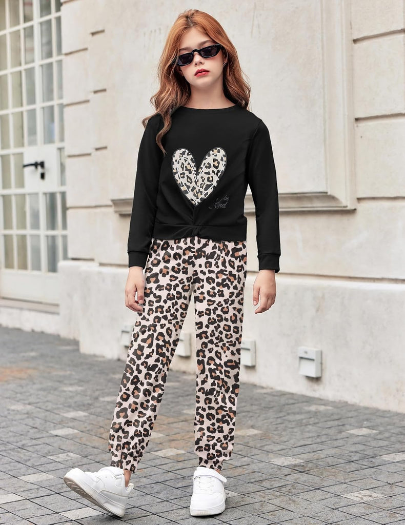 Girls 2 Piece Outfits Fashion Fall Tracksuit Sweatsuit Sets