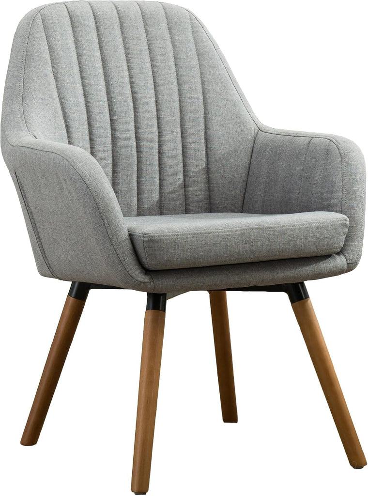 Tuchico Contemporary Fabric Accent Chair,Arm Rest, Gray