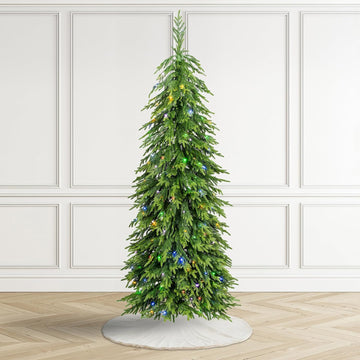 Artificial Norfolk Pine Tree, Prelit Christmas Tree with 200 Twinkling LED Lights, 398 PE Tips, Realistic Slim