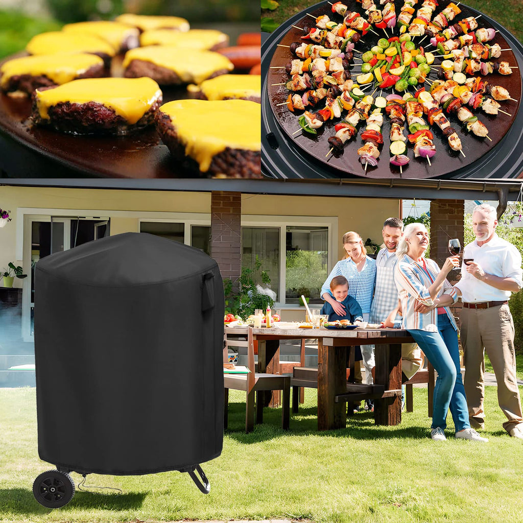 Fire Pit Cover Tall for Outdoor 28 Inch Round Fireplace with Wheels