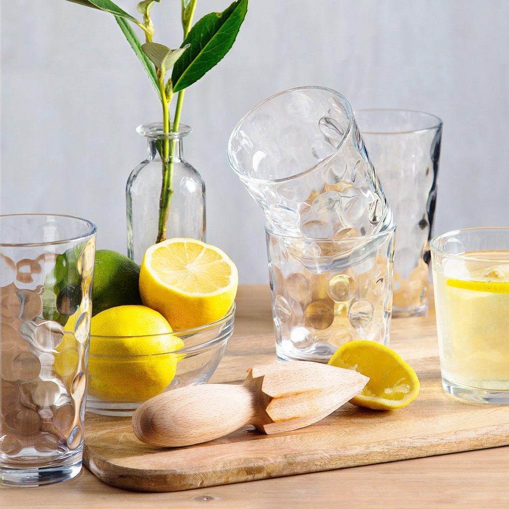 12-pc Galaxy Glassware - Drinking Glasses, Mixed Drinkware Set. Highball 17 oz. Rock 13 oz. Juice 7 oz. Glass Tumblers