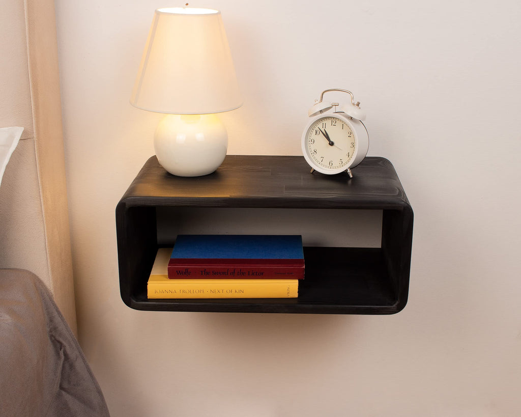Floating Nightstand Wooden, Bedside Table, Nightstand Shelf, Handmade, Wall Mounted Bedside Shelf, Minimalist and