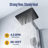 18kW Electric Tankless Whole House Water Heater, 4.2 GPM Instant Hot Water on Demand, 240V