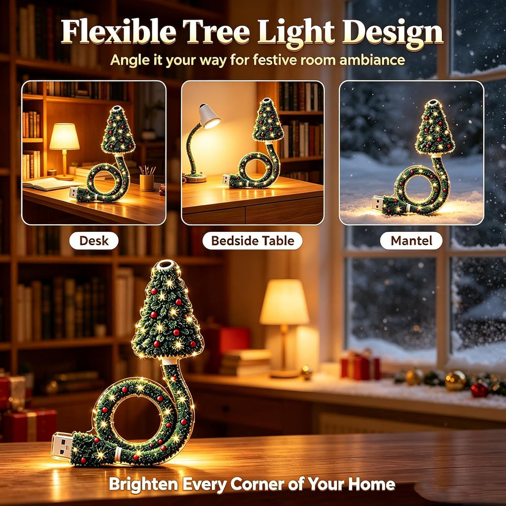Christmas Tree Projector, USB Holiday Light with 6 Festive Scenes (2PCS)