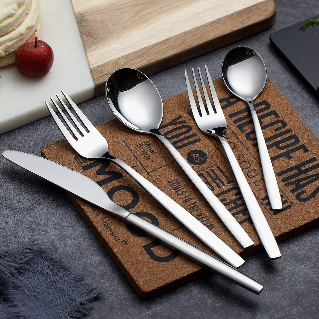 Flatware Set 20 Pieces, Stainless Steel Flatware Set, Silverware Set Service For 4