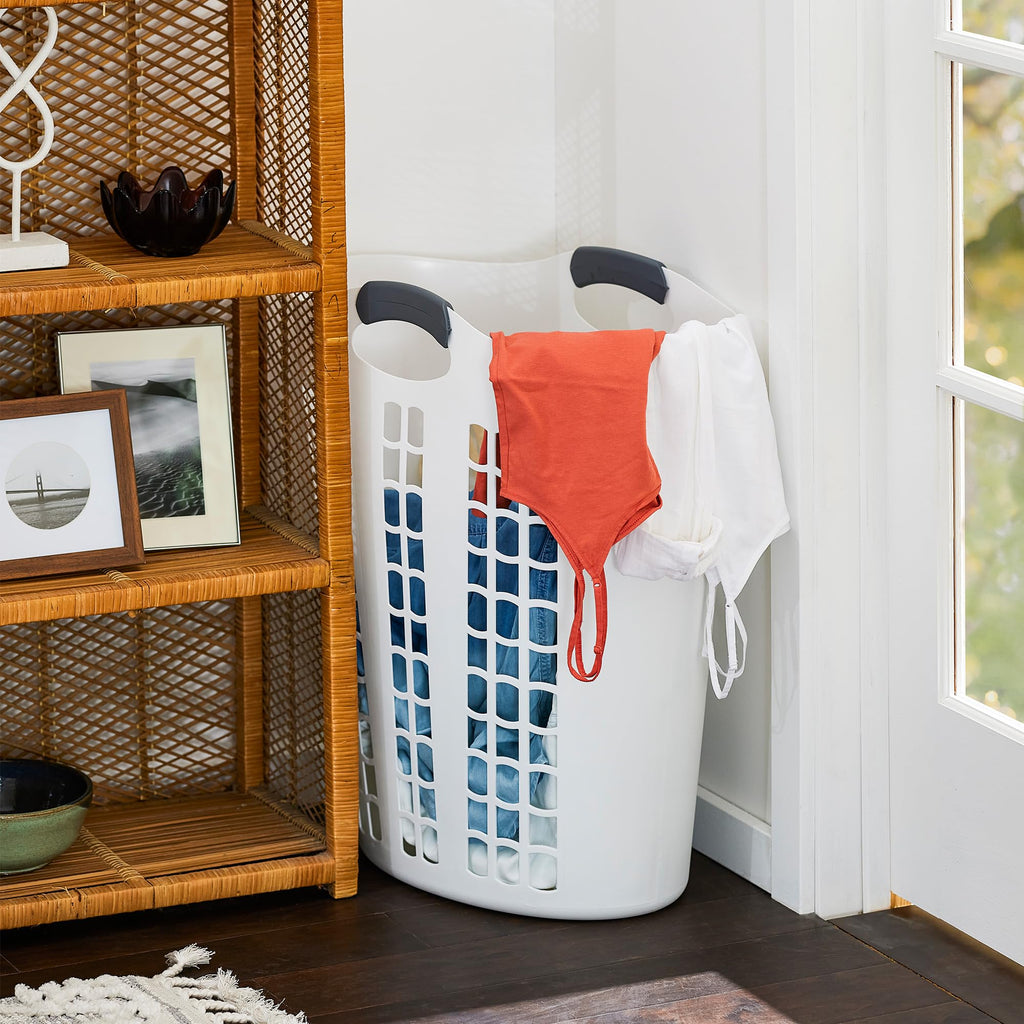 Living Laundry Basket, Easy Carry Flex Collapsible Hamper, 87.5L