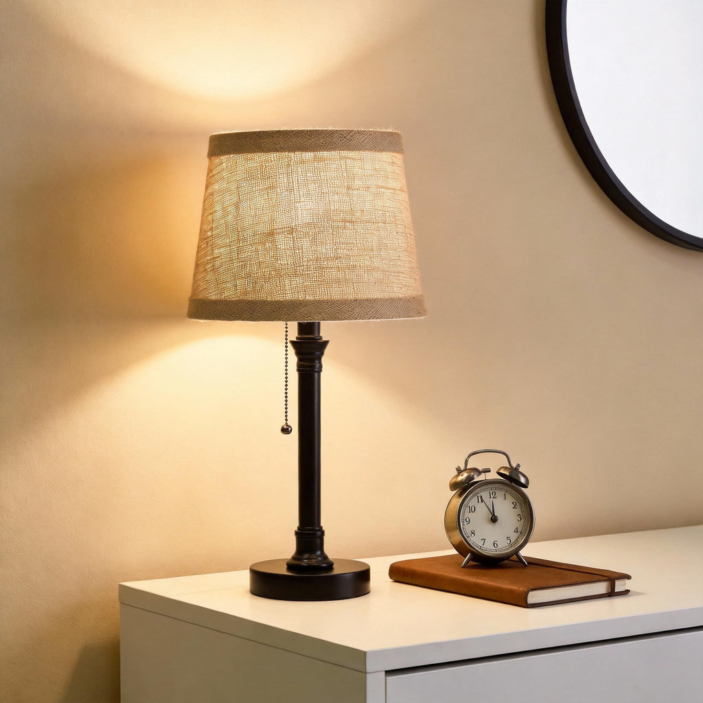 19.5" Small Table Lamp - Bedside Lamps for Nightstand