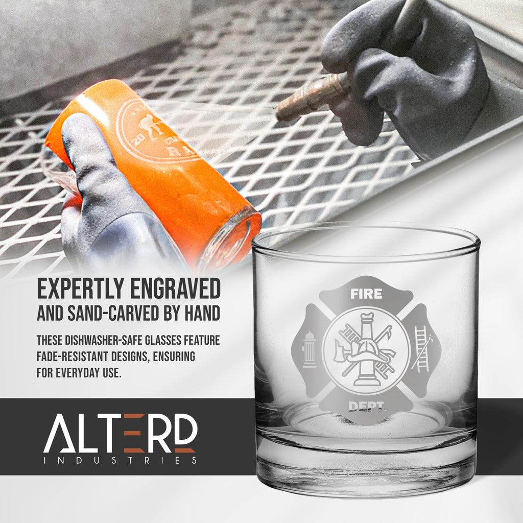 Off Duty Save Yourself Pint Glass Set of 2 | Star of Life EMS Paramedic First Responder Graduation Retirement