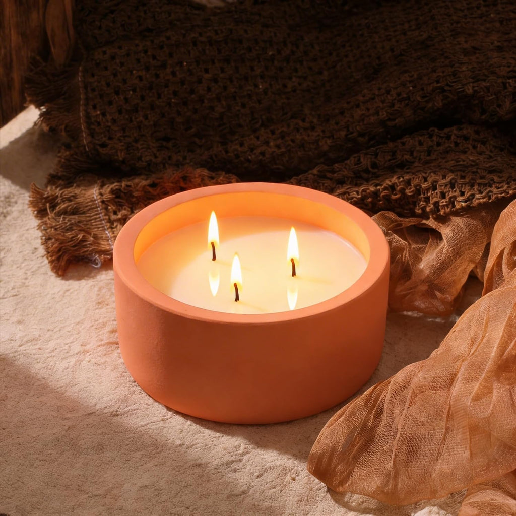 20oz Large Fall Scented Candle - Pumpkin Spice, 3 Wick Candles Scented, Non Toxic Soy Candle for Women and Men