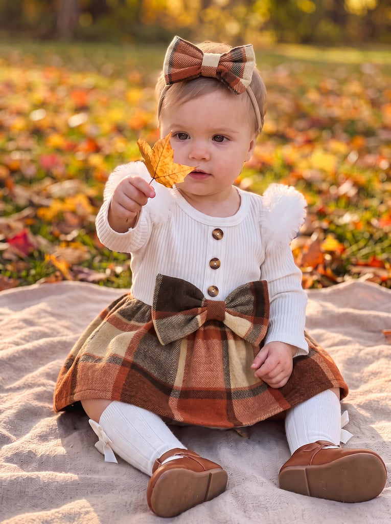 Toddler Baby Girl Plaid Dress Fall Winter Outfits